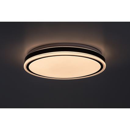 Rabalux - Plafonnier LED dimmable 20W/230V 3000-6500K Ø 38,5 cm noir + télécommande