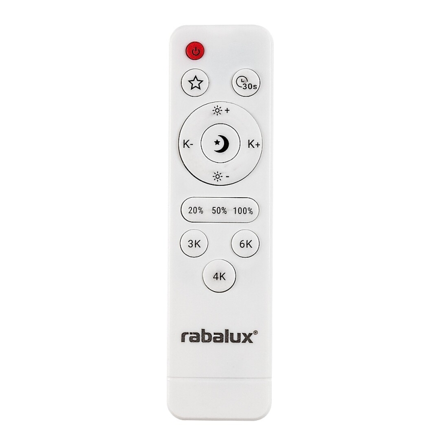 Rabalux - Dimbare LED-plafondlamp LED/23W/230V 3000-6500K Ø 38,5 cm wit+ afstandsbediening