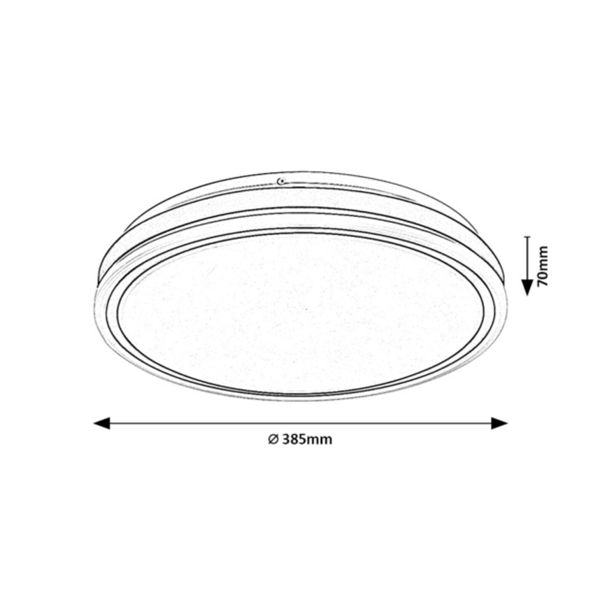 Rabalux - Dimbare LED-plafondlamp LED/23W/230V 3000-6500K Ø 38,5 cm wit + afstandsbediening