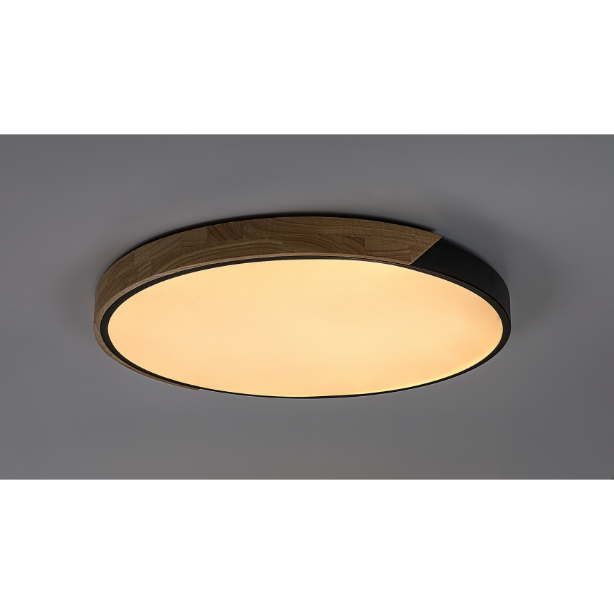 Rabalux - LED plafondlamp LED/42W/230V 3000/4000/6500K zwart/eiken Ø 61 cm