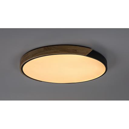 Rabalux - Plafonnier LED/42W/230V 3000/4000/6500K noir/chêne Ø 61 cm