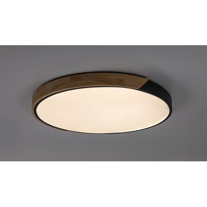 Rabalux - Plafonnier LED/42W/230V 3000/4000/6500K noir/chêne Ø 61 cm