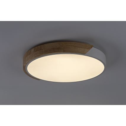 Rabalux - LED-plafondlamp LED/40W/230V 3000/4000/6500K wit/eiken Ø 61 cm