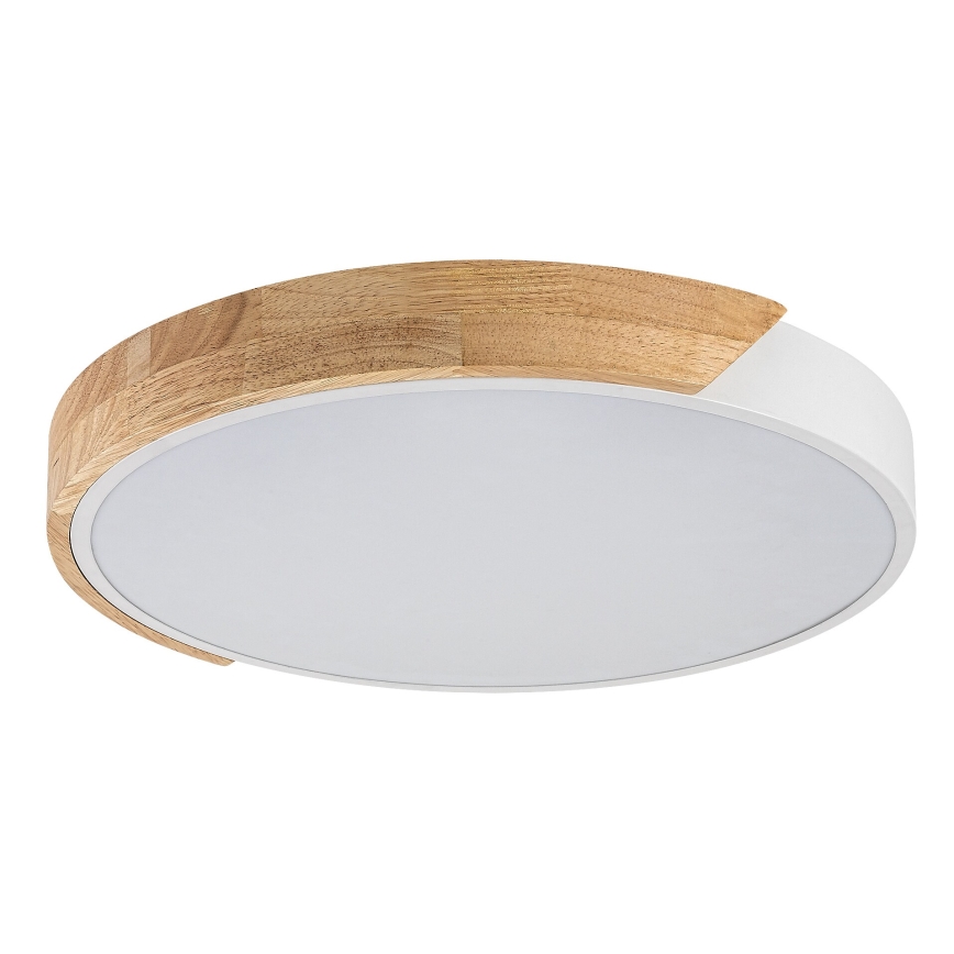 Rabalux - Plafonnier LED 40 W, 230 V, 3000/4000/6500 K, blanc/chêne, Ø 61 cm