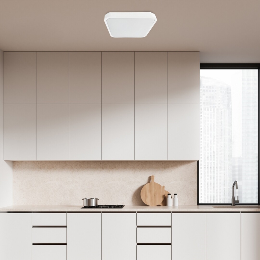 Rabalux - LED Dimbare badkamer plafondverlichting LED/36W/230V 3000-6000K IP44 42x42 cm wit + afstandsbediening