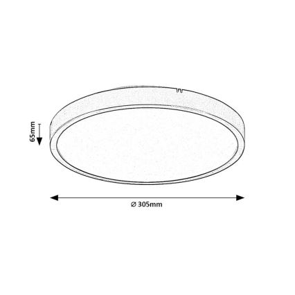Rabalux - LED Badkamer plafondlamp LED/18W/230V 3000/4000/6000K IP44 diameter 30,5 cm wit