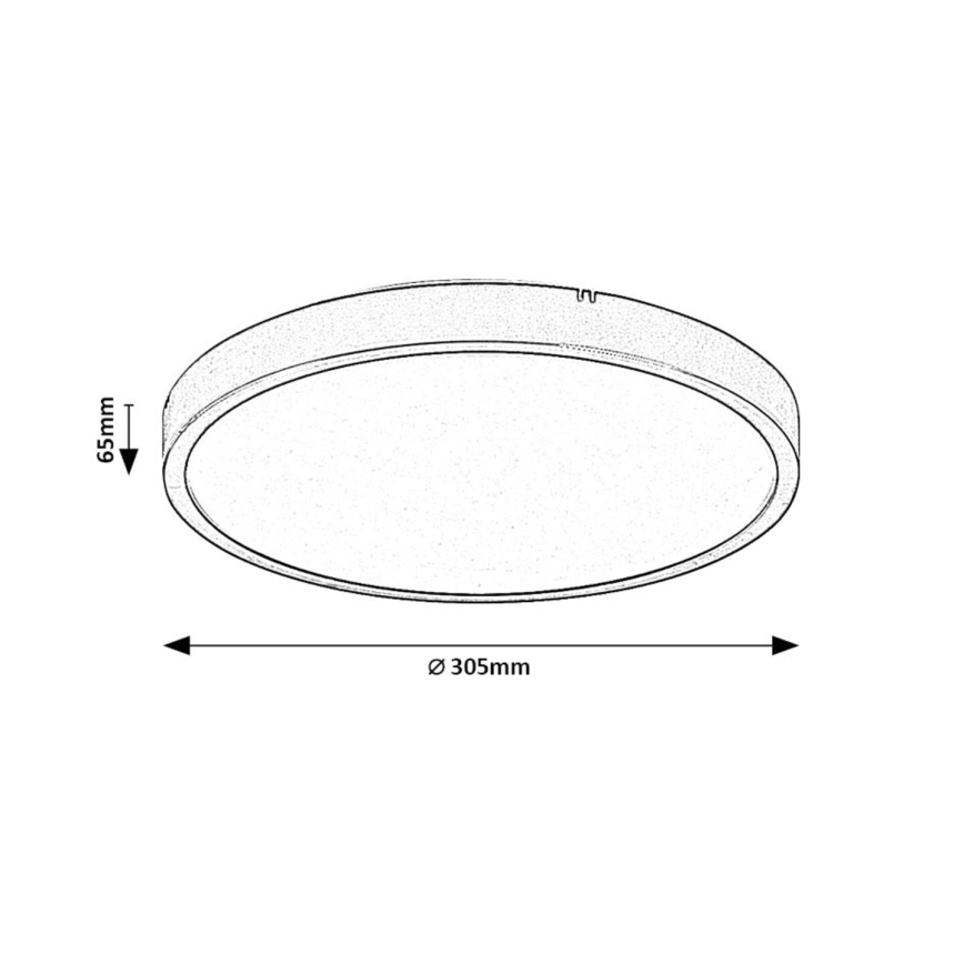 Rabalux - Plafonnier salle de bain LED/18W/230V 3000/4000/6000K IP44 d. 30,5 cm blanc