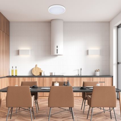 Rabalux - LED Dimbare badkamer plafondverlichting LED/24W/230V 3000-6000K IP44 diameter 35,5 cm wit + afstandsbediening