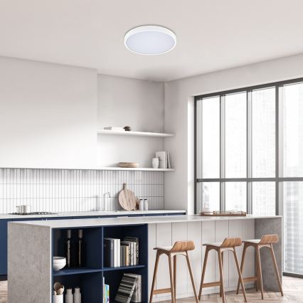 Rabalux - Plafonnier à intensité variable salle de bain LED/36W/230V 3000-6000K IP44 d. 42 cm blanc + Télécommande