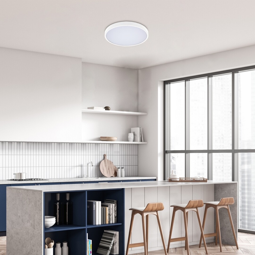 Rabalux - Plafonnier à intensité variable salle de bain LED/36W/230V 3000-6000K IP44 d. 42 cm blanc + Télécommande