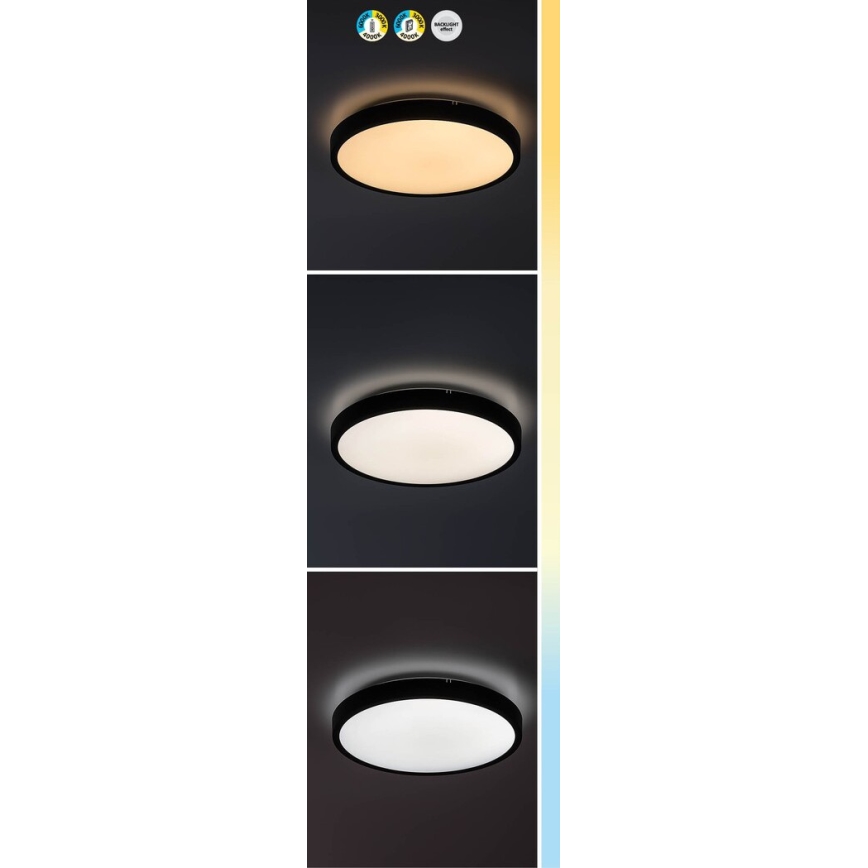 Rabalux - Plafonnier à intensité variable salle de bain LED/36W/230V 3000-6000K IP44 d. 42 cm blanc + Télécommande