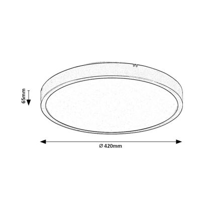 Rabalux - LED RGB Dimbare badkamer plafondlamp LED/36W/230V 3000-6000K Wi-Fi Tuya IP44 diameter 42 cm wit + afstandsbediening