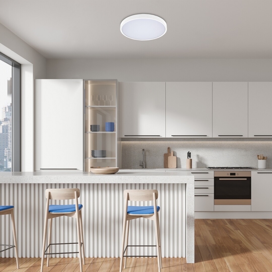 Rabalux - Plafonnier RGB à intensité variable salle de bain LED/36W/230V 3000-6000K Wi-Fi Tuya IP44 d. 42 cm blanc