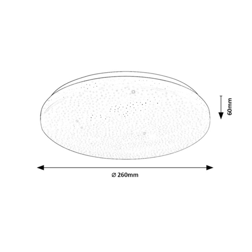 Rabalux - Dimbare LED-plafondlamp LED/12W/230V 3000-6500K Ø 26 cm + afstandsbediening