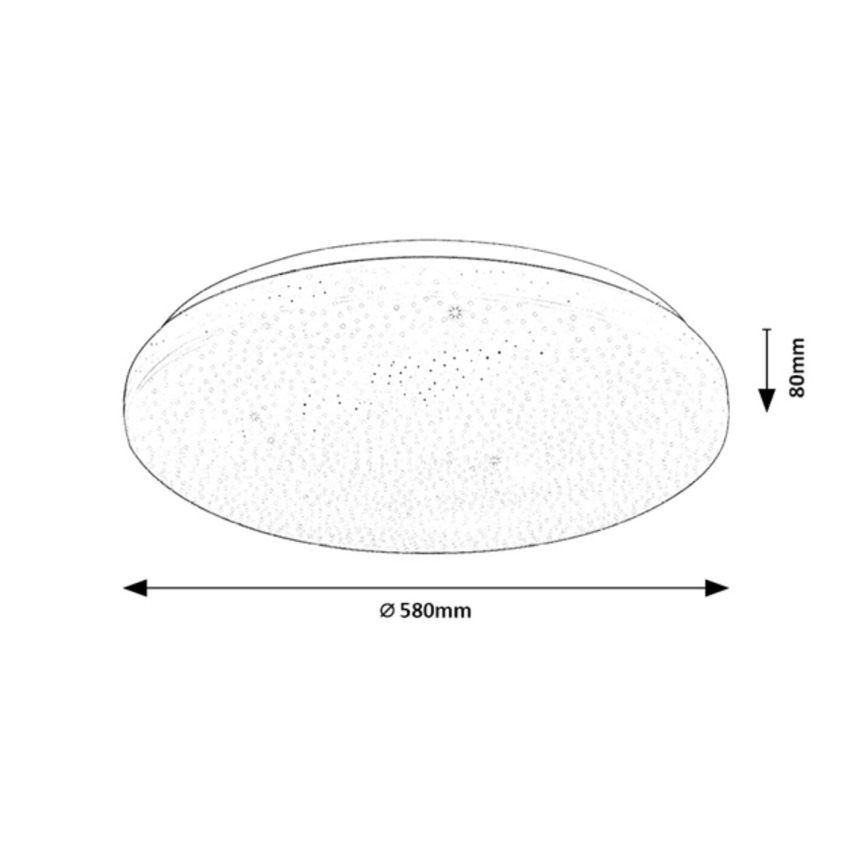 Rabalux - Plafonnier LED dimmable LED/60W/230V 3000-6500K Ø 58 cm + télécommande