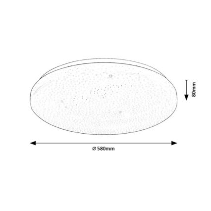 Rabalux - Plafonnier LED dimmable 60 W/230 V 3000-6500 K Ø 58 cm + télécommande