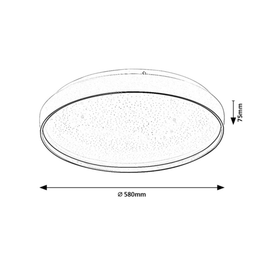 Rabalux - Plafonnier LED dimmable LED/60W/230V 3000-6500K Ø 58 cm + télécommande