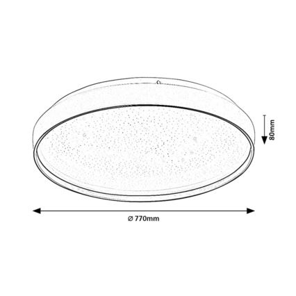 Rabalux - Plafonnier LED dimmable 80W 230V 3000-6500K Ø 77 cm + télécommande