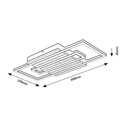 Rabalux - Plafonnier LED/28W/230V 3000/4500/6000K