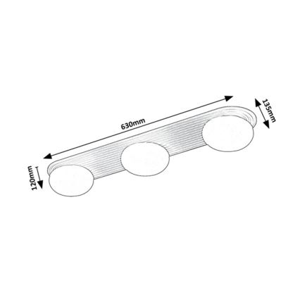 Rabalux - Plafondlamp 3xG9/25W/230V 63x13,5 cm