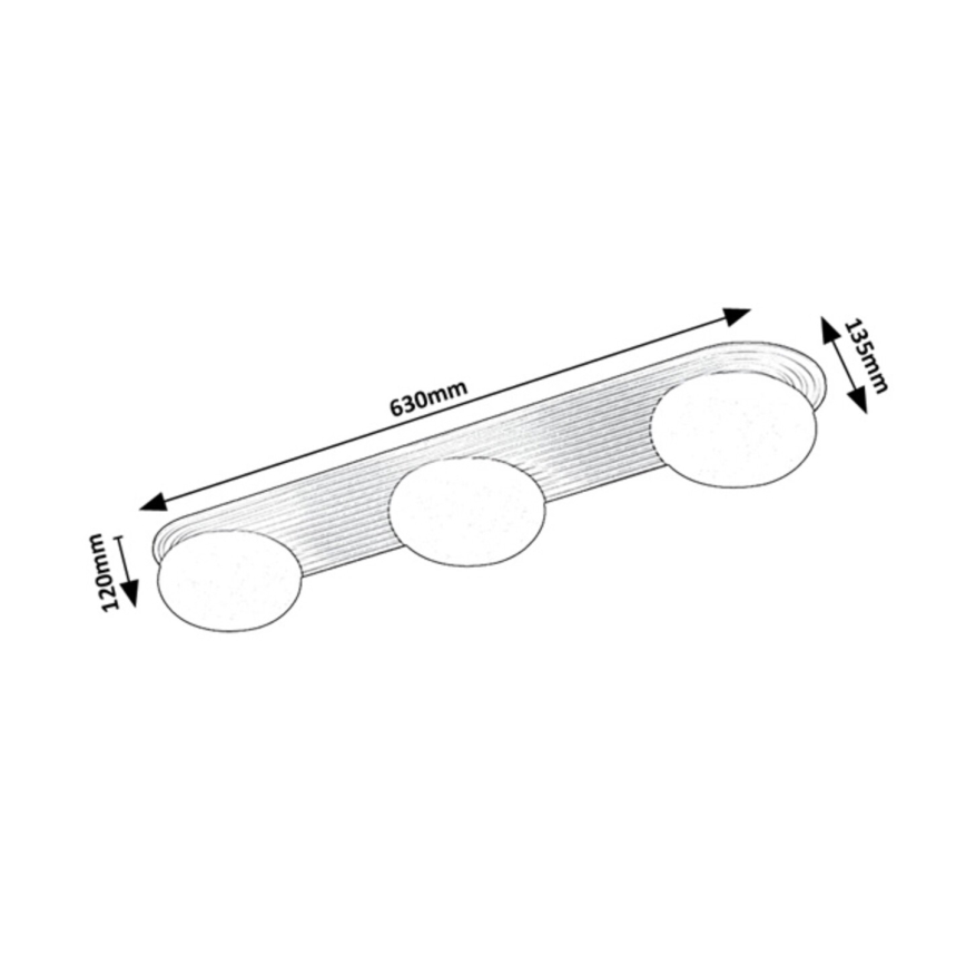 Rabalux - Plafondlamp 3xG9/25W/230V 63x13,5 cm