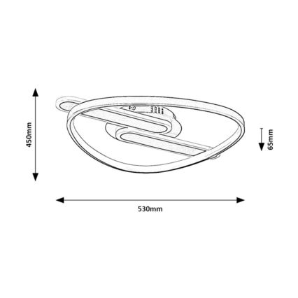 Rabalux - Plafonnier LED dimmable LED/60W/230V 3000-6000K 53x45 cm + télécommande