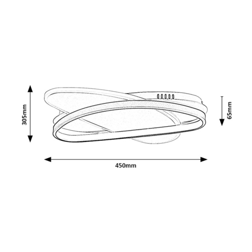 Rabalux - Plafonnier LED dimmable LED/57W/230V 3000-6000K 45x30,5 cm + télécommande