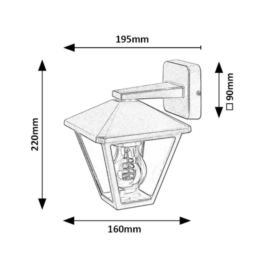 Rabalux - Applique murale d'extérieur 1xE27/40W/230V IP44
