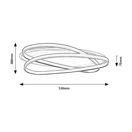 Rabalux - Plafonnier LED dimmable LED/57W/230V 3000-6000K 53x38 cm + télécommande