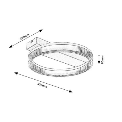 Rabalux - Dimbare LED-plafondlamp LED/18W/230V 3000-6500K 37x33 cm + afstandsbediening