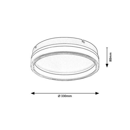 Rabalux - Dimbare LED-plafondlamp LED/18W/230V 3000-6500K Ø 33 cm + afstandsbediening