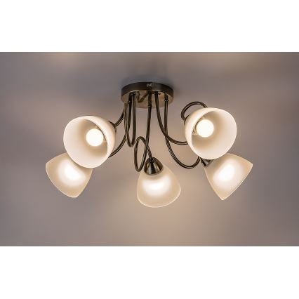 Rabalux - Plafonnier 5 lampes E27, 60 W, 230 V
