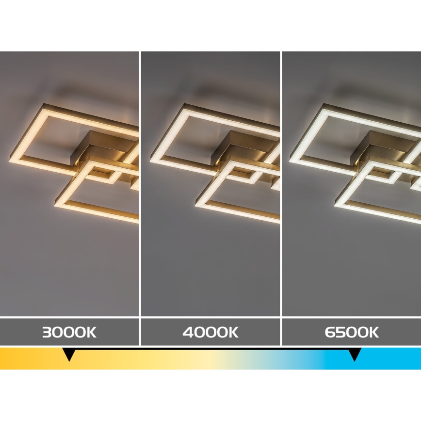 Rabalux - Dimbare LED plafondlamp LED/40W/230V 3000-6500K 33x100 cm goudkleurig + afstandsbediening
