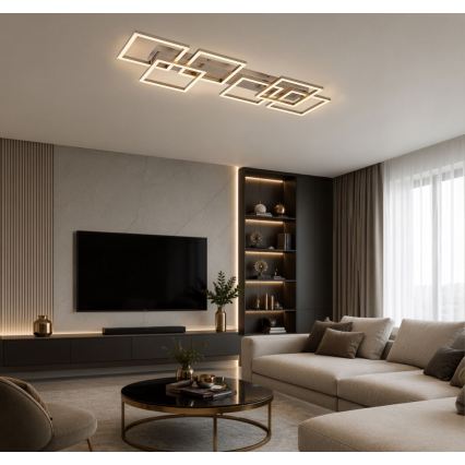 Rabalux - Plafonnier LED dimmable LED/40W/230V 3000-6500K 33x100 cm doré + télécommande