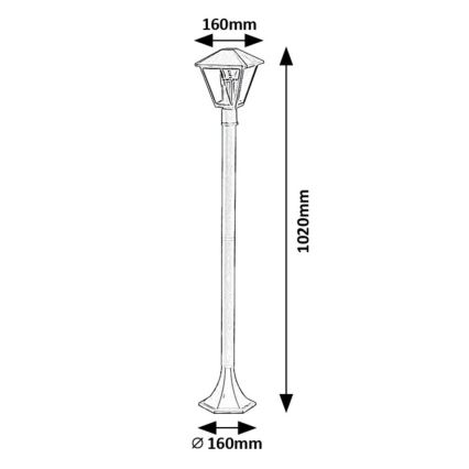 Rabalux - Buitenlamp 1xE27/40W/230V IP44