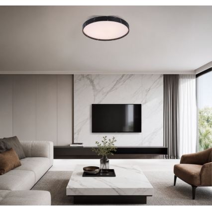 Rabalux - Plafonnier LED dimmable LED/24W/230V 3000-6500K Ø 38 cm noir + télécommande