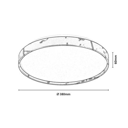 Rabalux - Plafonnier LED dimmable LED/24W/230V 3000-6500K Ø 38 cm noir + télécommande