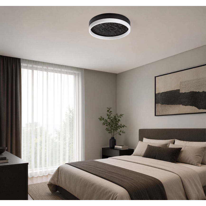 Rabalux - Plafonnier LED dimmable LED/24W/230V 3000-6500K Ø 40 cm noir + télécommande