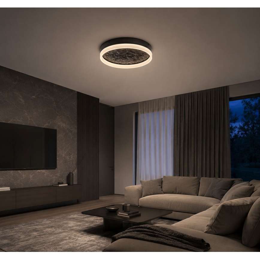 Rabalux - Plafonnier LED dimmable LED/24W/230V 3000-6500K Ø 40 cm noir + télécommande