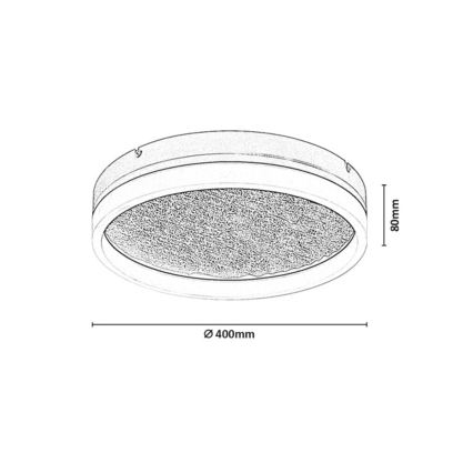Rabalux - Plafonnier LED dimmable LED/24W/230V 3000-6500K Ø 40 cm noir + télécommande