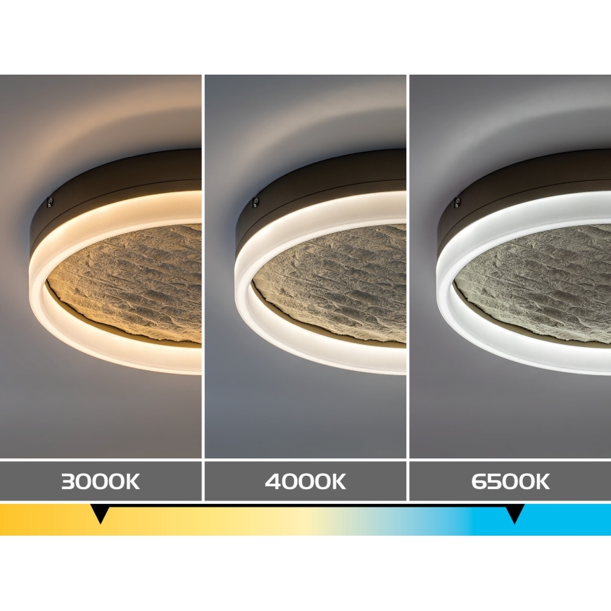 Rabalux - Dimbare LED-plafondlamp LED/24W/230V 3000-6500K Ø 40 cm beige + afstandsbediening