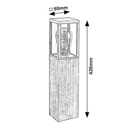Rabalux - Lampe d'extérieur 1xE27/60W/230V IP44