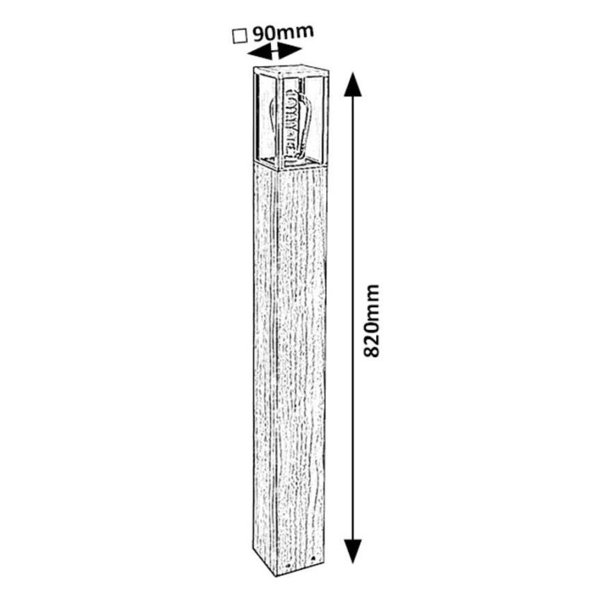 Rabalux - Lampadaire d'extérieur 1xE27/60W/230V IP44