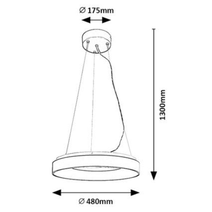 Rabalux - Dimbare LED hanglamp aan een koord LED/38W/230V 3000-6500K wit + afstandsbediening