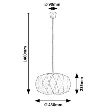 Rabalux - Suspension filaire 1xE27/25W/230V