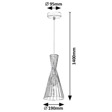 Rabalux - Hanglamp met vaste pendel 1xE27/60W/230V