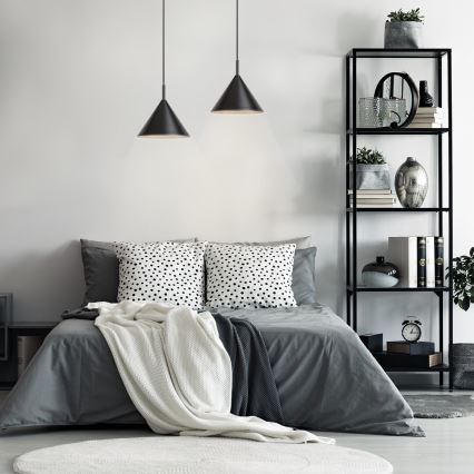 Rabalux - Hanglamp aan een koord 1xE27/40W/230V zwart