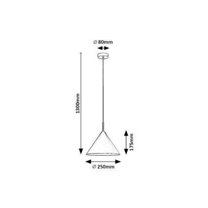 Rabalux - Hanglamp met kabel 1xE27/40W/230V Ø 25 cm zwart