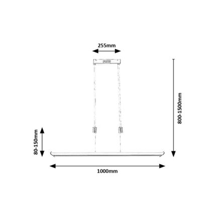 Rabalux - LED RGB Dimbare hanglamp aan kabel LED/24W/230V Wi-Fi Tuya + afstandsbediening