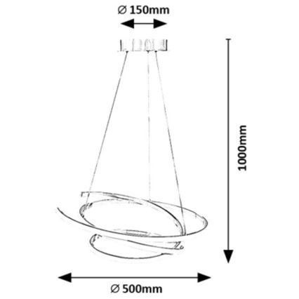 Rabalux - LED Hanglamp aan een koord LED/42W/230V 4000K